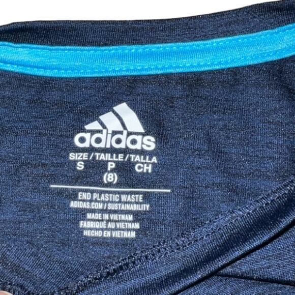 Adidas Navy Short-Sleeve Tee - Youth Small - Picture 3 of 3